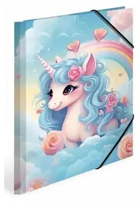 Image de HERMA 20137 Chemise à rabats HERMA "Happy Unicorns", carton, DIN A4