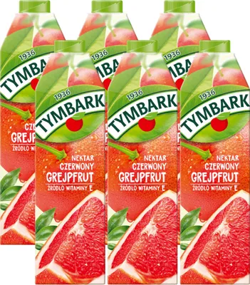 Immagine prodotto di Nettare di pompelmo rosso Tymbark 1 L X 6 Pezzi