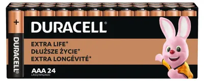 Zdjęcie produktu dla Duracell Batteries Basic AAA/LR3 Blister of 24 pieces