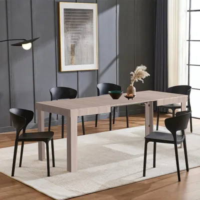 Immagine prodotto di Tavolo da Pranzo Allungabile 120-200x80x76 cm in Legno Olmo