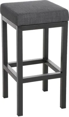 Produktbild von DELUKE® Barhocker KIEL - Dunkelgrau, Stoff, Stahl, 80cm Höhe | Barhocker ohne Lehne Barstuhl Tresenhocker Tresenstuhl Kneipenhocker Kneipenstuhl