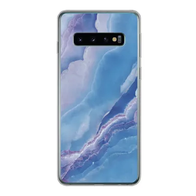 Produktbild von MuchoWow® Handyhülle Schutzhülle Hülle für Samsung Galaxy S10 Natursteine - Lila - Mineralien Silikon Softcase Handy Hülle - Handytasche