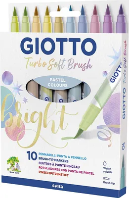 Obrázek produktu pro Giotto F426900, Pokuta, 10 barva/barev, Různé barvy, Štětičkový hrot, Různé barvy, Kulatý
