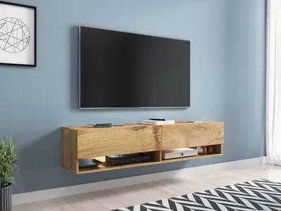 Produktbild von MIRJAN24 TV-Lowboard Lucius A140, Stilvoll TV-Tisch, 2 Türen, Modern Wohnzimmer (Wotan, ohne Beleuchtung)