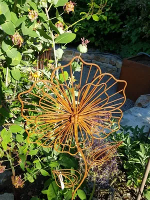 Immagine prodotto di Fiore in acciaio inox Bianca su bastone