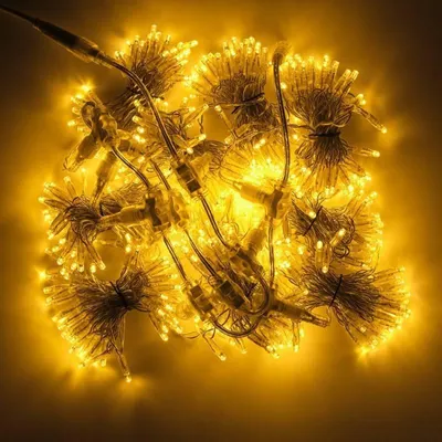 Produktbild von DECOLED Indoor LED Lichtervorhang, warmweiß, transparentes Kabel, 1x5 m, 500 Dioden