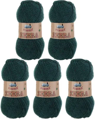 Produktbild von 5 x 100g Strickgarn Zebra zweifarbige Strickwolle Häkelgarn Handstrickgarn Wolle