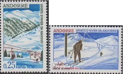 Produktbild von Briefmarken Andorra - Französische Post 1966 Mi 195-196 (kompl.Ausg.) postfrisch Wintersport