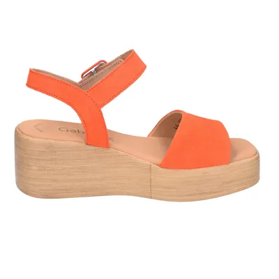 Produktbild von Gabor Samtchevreau pumpkin HOLZ Sandale Orange in Gr. 40.5