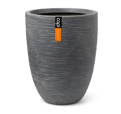 Produktbild von Capi Europe - Gefäß elegant niedrig Waste Rib NL - Terrazzo grau - 46x58 - KTGR783