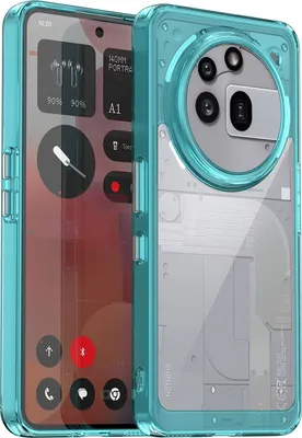 Immagine prodotto di Custodia per Nothing Phone 3A Pro trasparente, antiurto TPU silicone custodia protettiva blu cielo