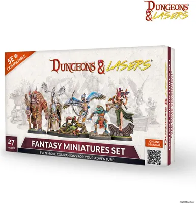 Produktbild von Archon Studio - DNL0062 : Dungeons & Lasers Miniatures: FANTASY MINIATURES SET