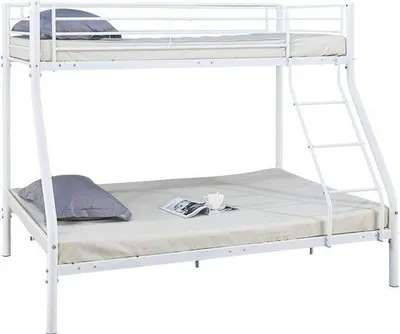Productafbeelding van Stapelbed voor 1 en 2 personen met lattenbodem - 90/140 x 190 cm - Wit