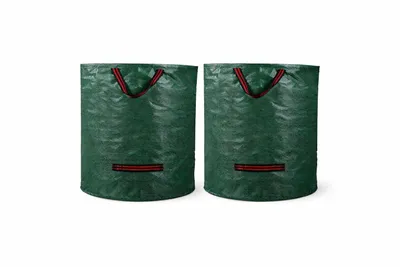Produktbild von Gartenwächter Gartenabfallsack 272 L, PP 150 g/m² Laubsack mit Spannring und Griffen, 2er Set