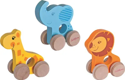 Produktbild von Eichhorn Schiebetier, Greiftier Löwe, Orange Holzspielzeug Nr.: 100003736