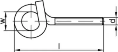 Produktbild von Reyher  Starke Deckenhaken Typ 18E M 10x140 Zn Zn 881450100100140 (20 Stück)