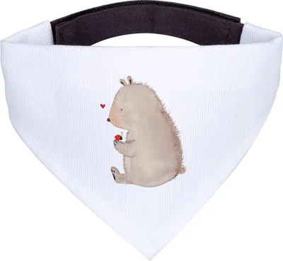 Produktbild von Mr. & Mrs. Panda Dreieckstuch Bär Marienkäfer - Weiß - Geschenk, Freiheit, Halstuch Für Hunde, Liebe, Hund, Bandana, Hundehalstuch, Motivation, Teddy, Das Leben Ist schön