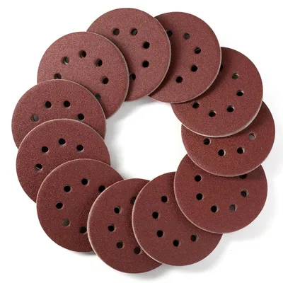 Productafbeelding van Schuurpapier Klett, 125 mm, 8-gaats, korrel P80, 110 stuks, geschikt voor excenterschuurmachines