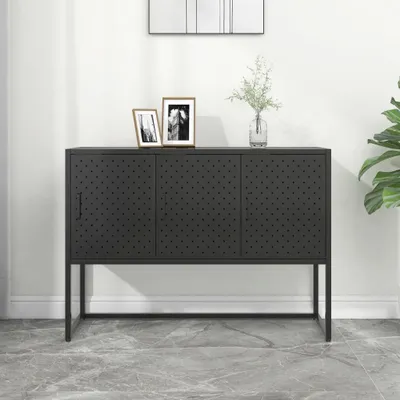 Produktbild von vidaXL Sideboard Schwarz 105x35x75 cm Stahl