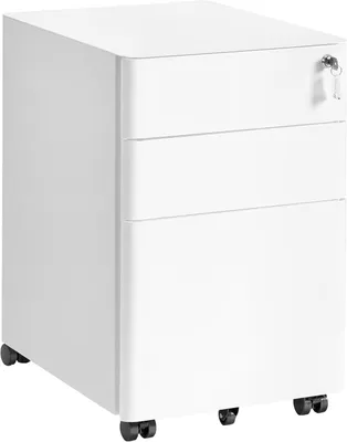 Zdjęcie produktu dla Szafka z szufladami na kółkach DBDEHD24125W, 50 x 39 x 59 cm, biała