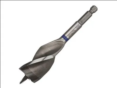 Produktbild von Irwin BLUE GROOVE POWER Holzspiralbohrer 14mm, Schnellwechselschaft, Kompakte Länge