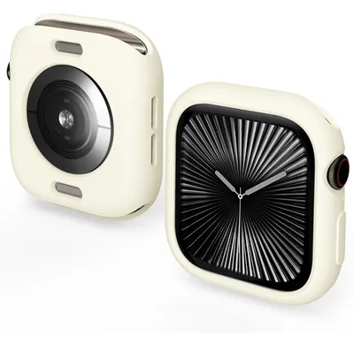 Produktbild von Für Apple Watch Series 10 46mm Candy Design Smart Watch TPU Gehäuse Hülle Beige