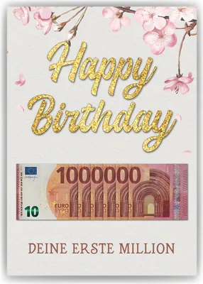 Produktbild von Geldgeschenk Geburtstag Frau | Deine erste Million | Lustiges Geburtstagsgeschenk Freundin Witzige Geschenkidee Damen Geld kreativ verschenken Mädchen – DIN A4 (21x29.7cm)