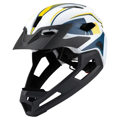 Zdjęcie produktu dla Dziecięcy kask rowerowy typu full-face/semi-open convertible - 450 g wagi, 13 otworów wentylacyjnych, ochrona przed uderzeniami EPS+PC