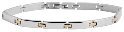 Produktbild von Akzent Gliederarmband aus Edelstahl in Bicolor