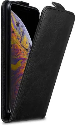 Immagine prodotto di Custodia Cadorabo per Apple iPhone XS MAX custodia protettiva in nero Custodia Flip per telefono cellulare Custodia Cover