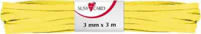 Produktbild von SUSY CARD Geschenkband "Doppelsatin" 3 mm x 3 m gelb