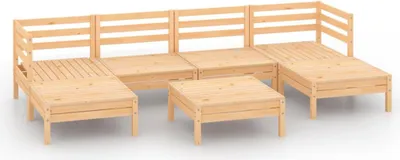 Produktbild von vidaXL 7-tlg. Garten-Lounge-Set Massivholz Kiefer