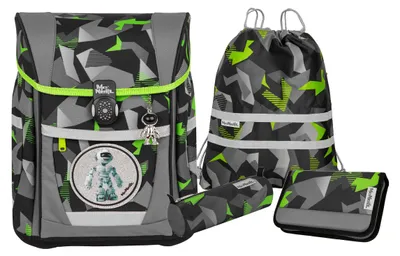 Produktbild von McNeill Schulranzen Tenero Schoolbag Set 5-teilig Techno dunkelgrau