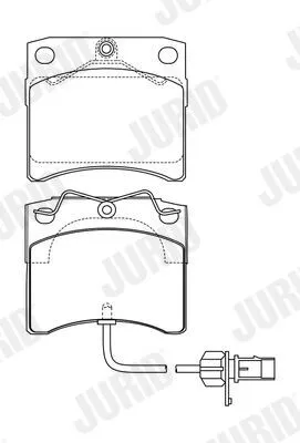 Produktbild von JURID Bremsbeläge Satz Vorne für VW Transporter IV Bus (70B, 70C, 7DB, 7DK, 70J, 70K, 7DC, 7DJ) 573046J
