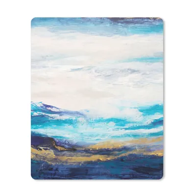 Produktbild von MuchoWow® Mauspad Mousepad Blau - Malerei - Abstrakt - Farbe 30x40 cm - Mousepads - Maus Mat - Pad - Mausunterlage - Mausmatten