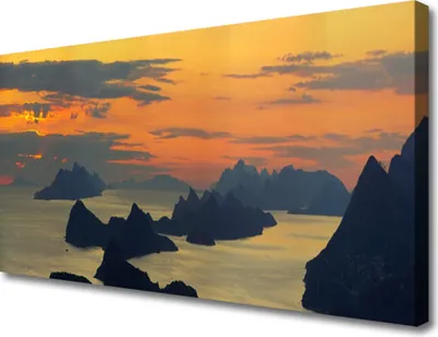 Produktbild von Tulup Leinwand-Bilder 100x50 Wandbild Canvas Kunstdruck Meer Felsen Landschaft
