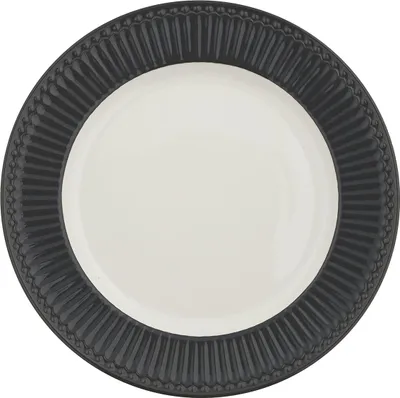 Produktbild von Greengate Alice Speiseteller dark grey 26,5 cm