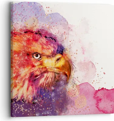 Produktbild von Bild auf Leinwand - Leinwandbild - Adler Vogel Feder - 30x30cm - Wand Bild - Wanddeko - Wandbilder - Leinwanddruck - Bilder - Kunstdruck - Wanddekoration - Leinwand bilder - Wandkunst - AC30x30-4054