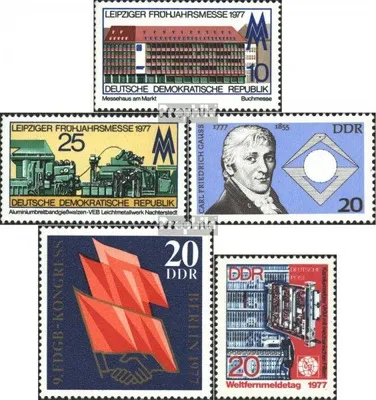 Produktbild von Briefmarken DDR 1977 Mi 2208-2209,2215,2219,2223 (kompl.Ausg.) gestempelt Leipziger Frühjahrsmesse