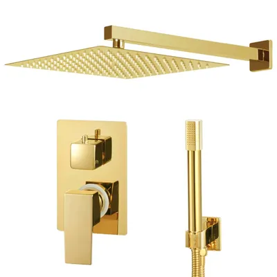 Zdjęcie produktu dla vidaXL System prysznicowy ze stali nierdzewnej 201 Golden