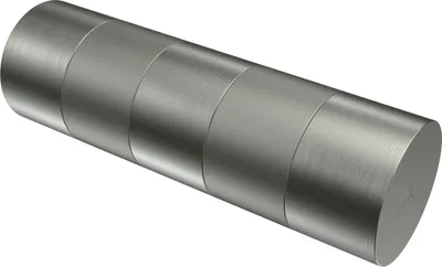 Produktbild von Interdeco Endstücke / Zierabschlüsse für Gardinenstangen mit 20 mm Ø Edelstahl-Optik/Satin-Silber, Typ Mavell (Zylinder Bicolor), Pack. 2 Stück