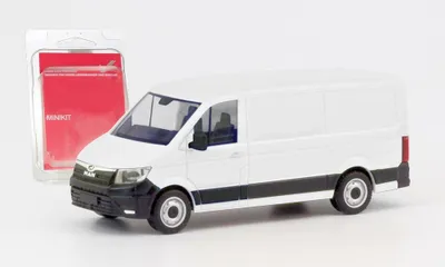 Produktbild von Herpa MiniKit 013857 - 1/87 MAN TGE Kasten Flachdach, weiß - Neu