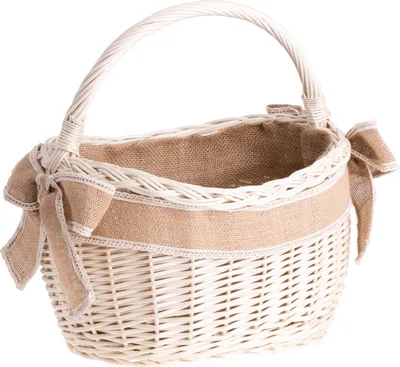 Produktbild von Kleiner Einkaufskorb aus Weide, retro creme
