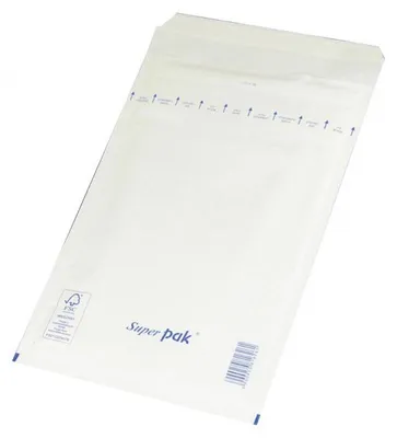 Produktbild von Selbstklebender Umschlag mit Luftpolsterfolie, weiß, 10 Stück – Büro