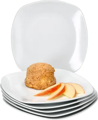 Produktbild von 6er Set Lotta Kuchenteller weiß Porzellan
