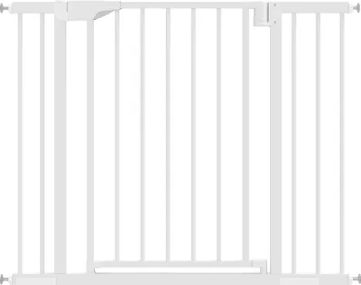 Produktbild von Treppenschutzgitterabsperrgitterohnebohrenmitautomatischeschließungfürkinderküchetreppe76-102X76Cmweiß