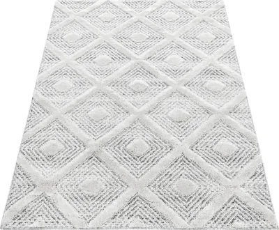 Obrázek produktu pro Homebyhome Koberec do Obývacího Pokoje 3D Optika Vysoký Nízký Efekt Skandinávský Boho Design Elegantní Hebký Shaggy, Velikost: 200x290 cm