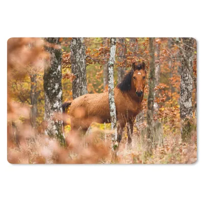 Produktbild von MuchoWow® Mauspad Mousepad Pferd - Wald - Herbst 27x18 cm - Mousepads - Maus Mat - Pad - Mausunterlage - Büroartikel - Desk Matten