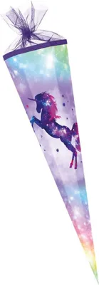 Produktbild von Nestler Schultüte Galaxy Unicorn eckig mit Tüllverschluss 85cm