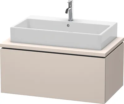 Produktbild von Konsolenunterschrank L-CUBE 400x920x547mm taupe supermatt taupe supermatt